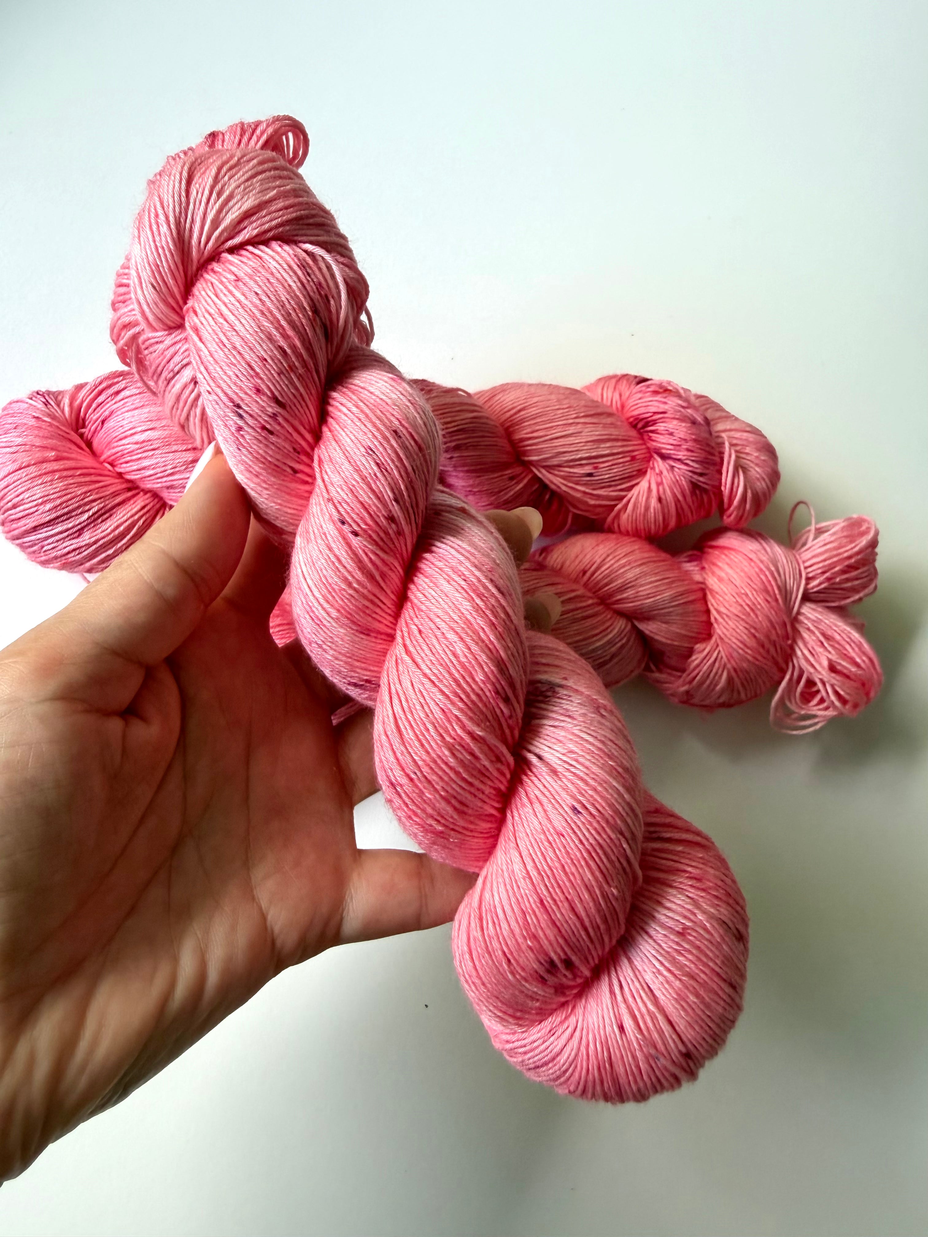 Silk Merino 400 pink with speckles