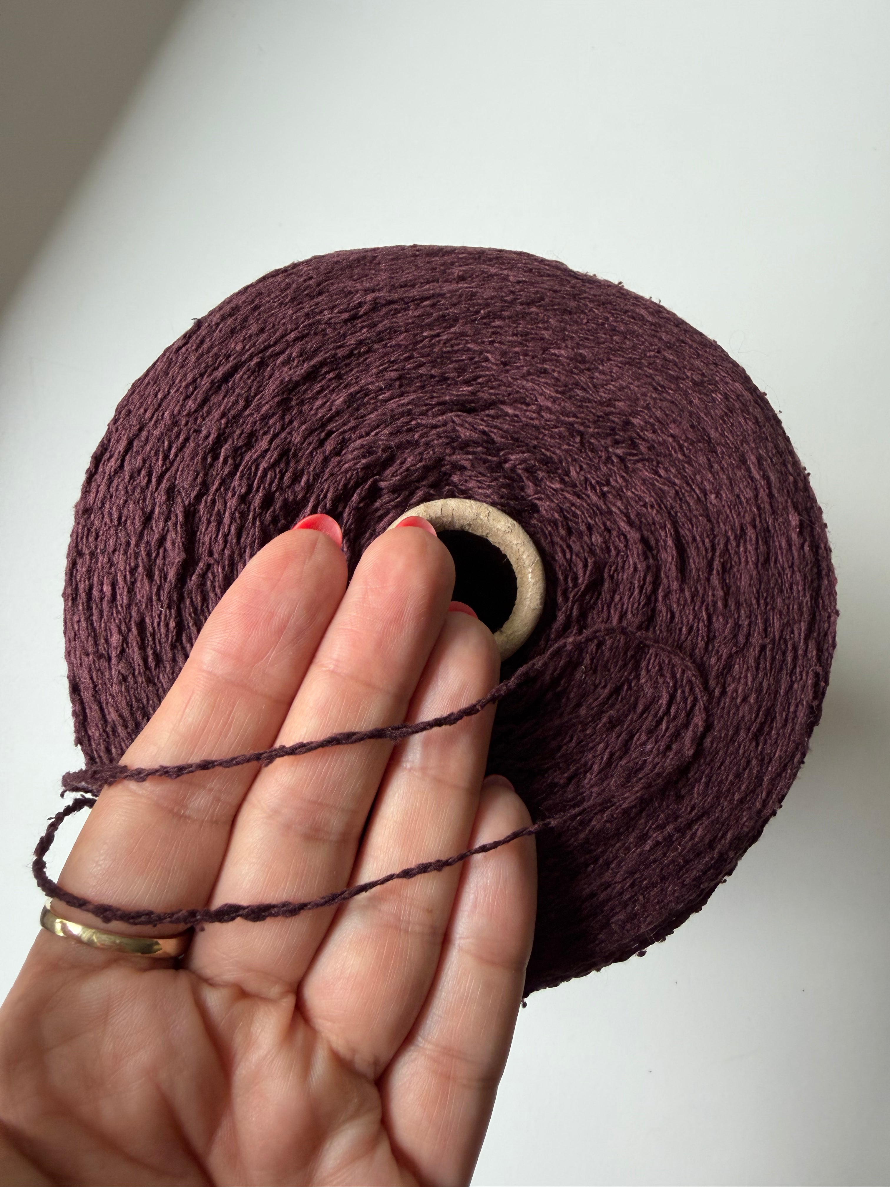 Seta Bourette Purple Chocolate