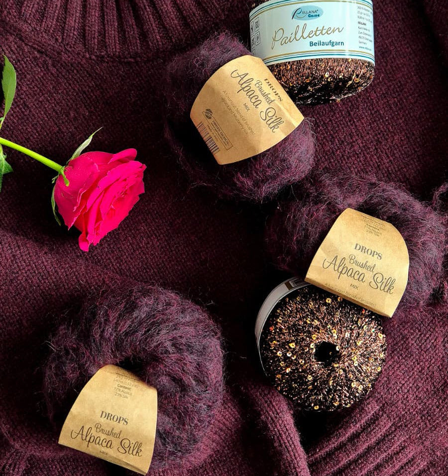 DROPS Brushed Alpaca Silk Mix 43, dark grape