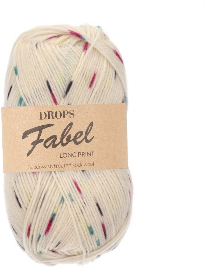 DROPS Fabel Print 925 berries and cream