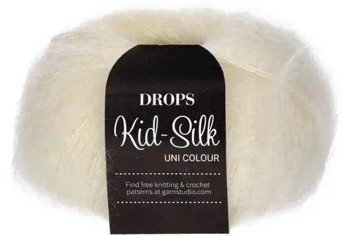 DROPS Kid-Silk Uni Colour 01 off white