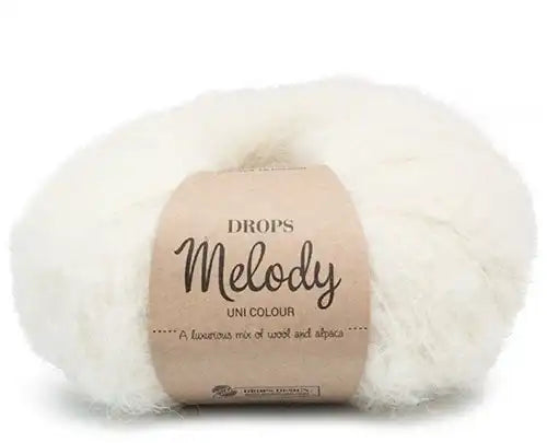 DROPS Melody Uni Colour 01 off white