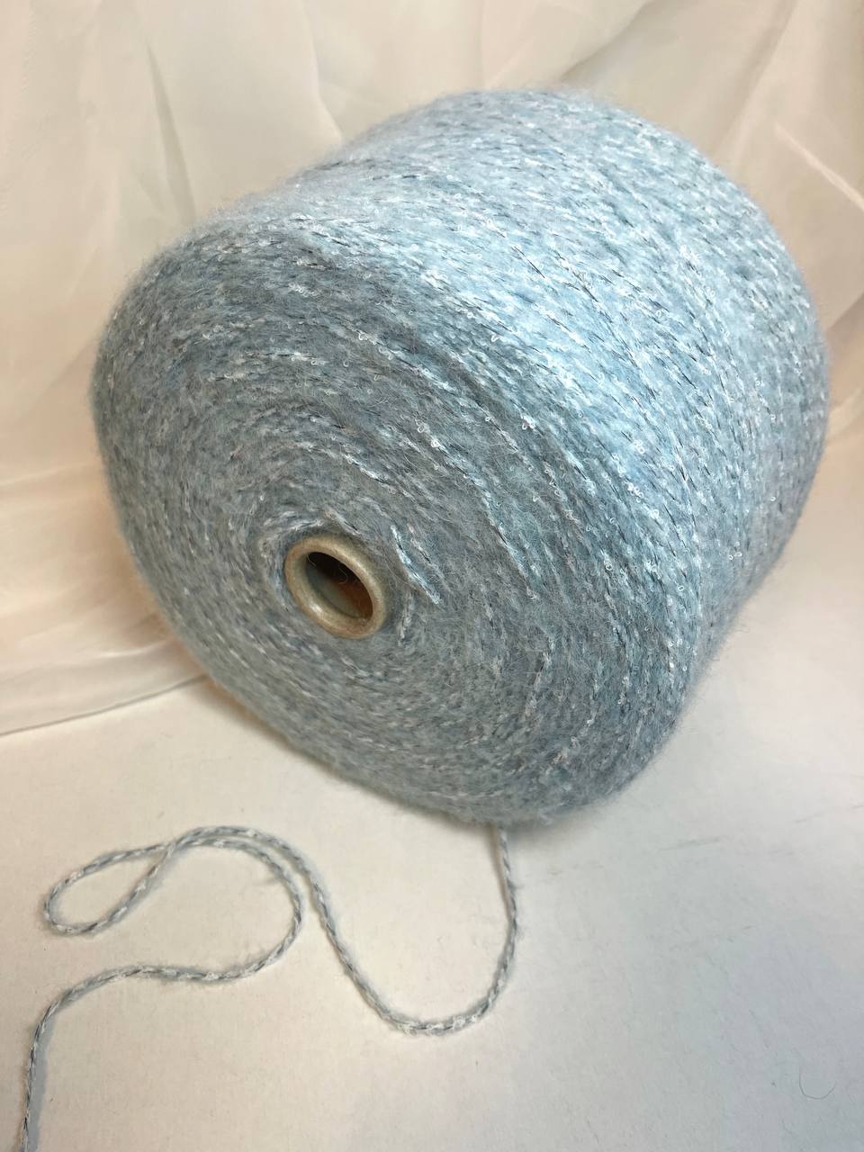 Pamela Cofil Light Blue on White
