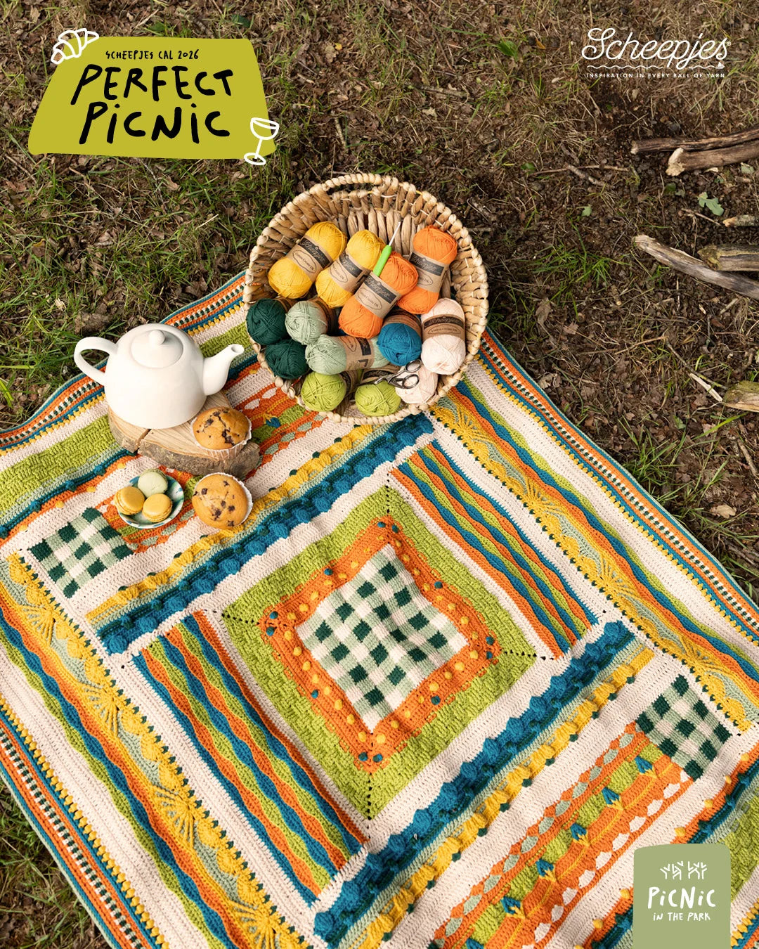 Scheepjes CAL 2026 kit Cotton Create DK - Perfect Picnic In the park