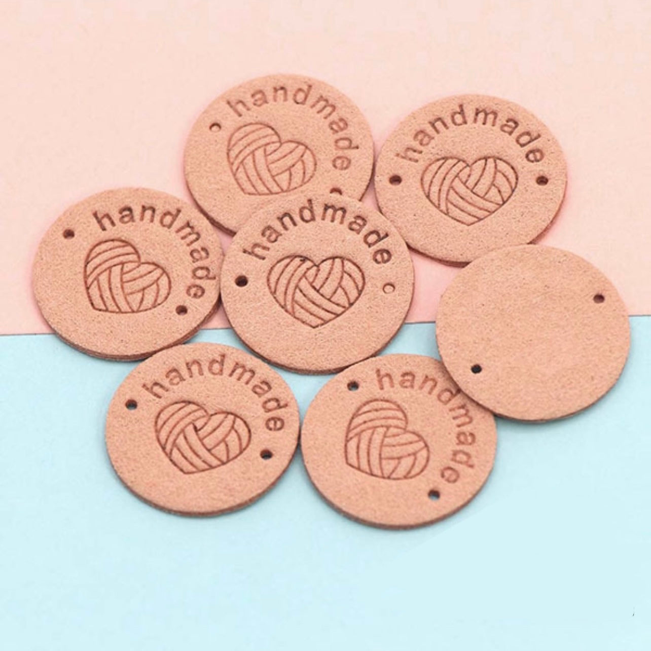 Labels Soft Leather round light pink