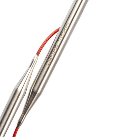 ChiaoGoo Red Lace circular knitting needles 100 cm