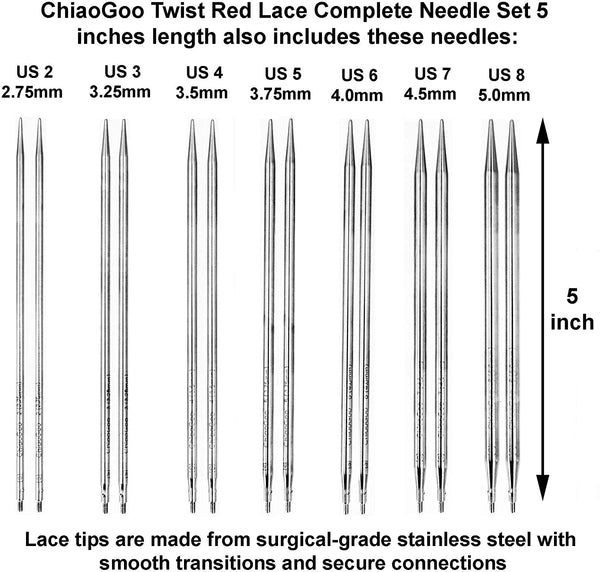 ChiaoGoo TWIST interchangeable circular knitting needle Complete set ( Amazingwool