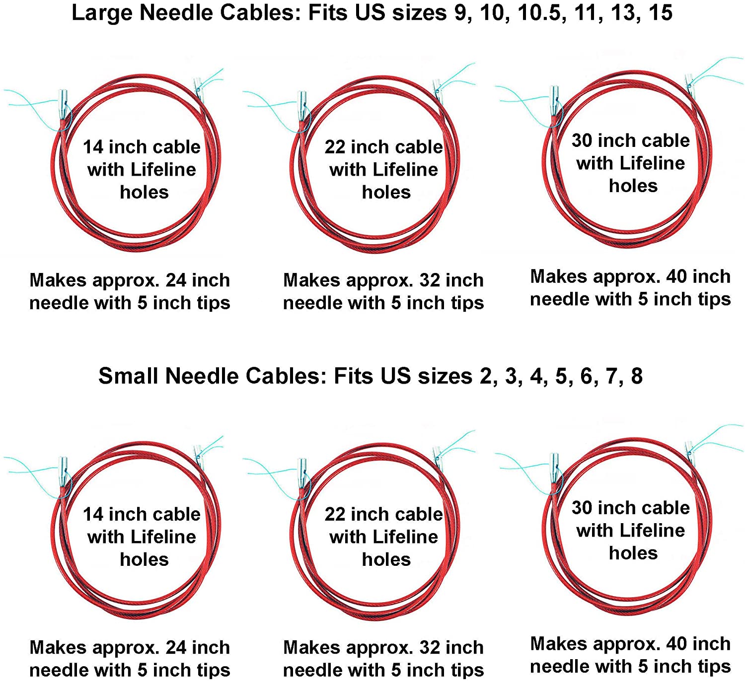 ChiaoGoo TWIST interchangeable circular knitting needle Complete set (2 lengths - 10 and 13 cm needles)
