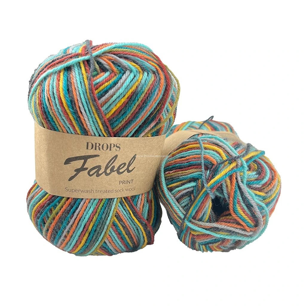 DROPS Fabel Print 928 afterglow