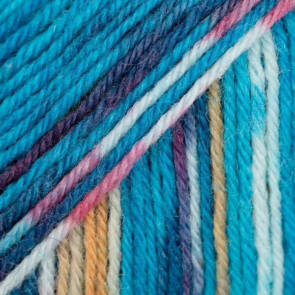 DROPS Fabel Print 162 blue sea