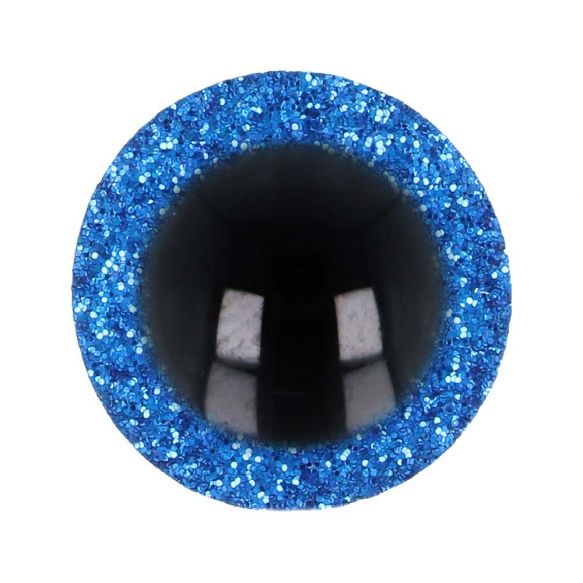 <tc>Opry Glitter dierenogen tweekleurig 18mm, blauw</tc>