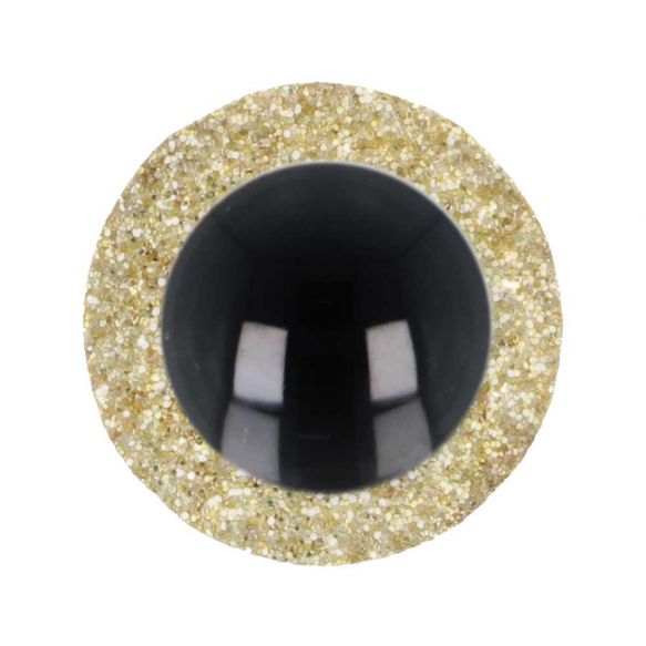 Opry Glitter animal eyes two-toned 18mm, gold