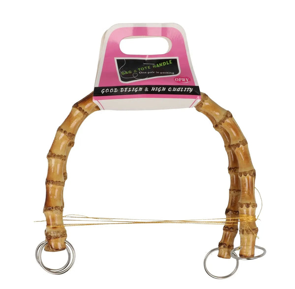 Bag handle bamboo 17 cm natural