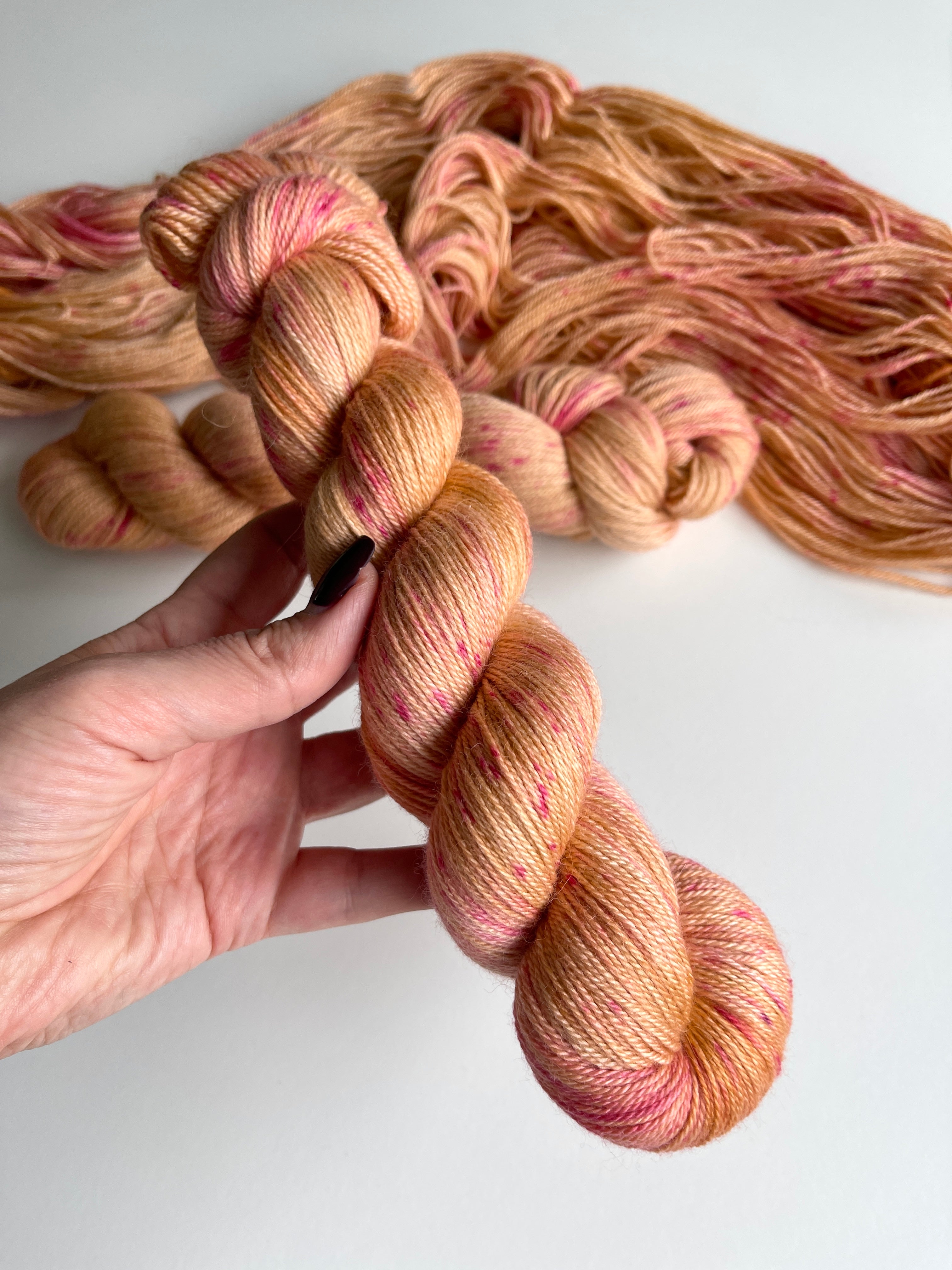 Alpaca silk: Speckled peach