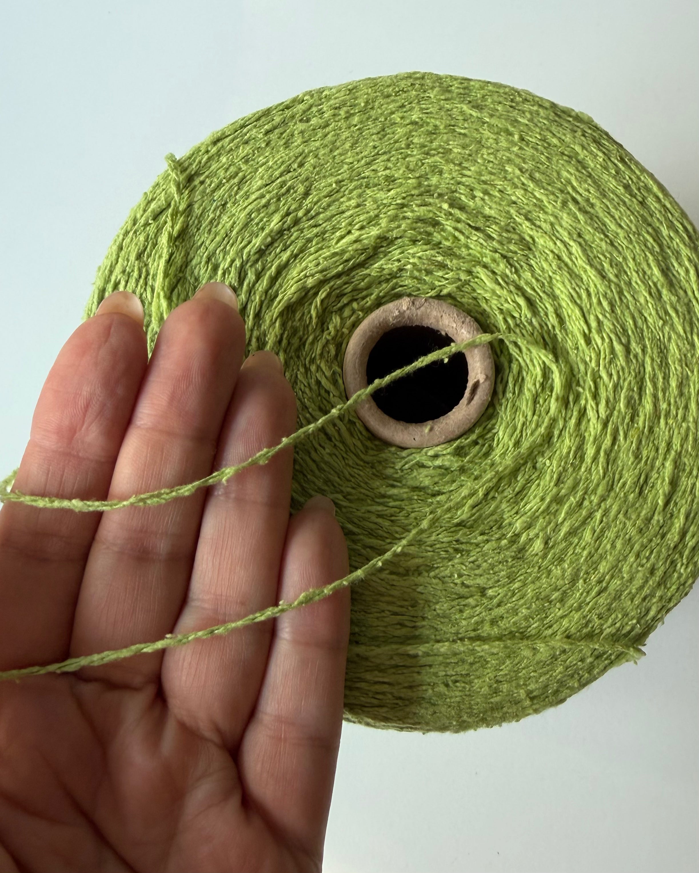 Seta Bourette pistachio green