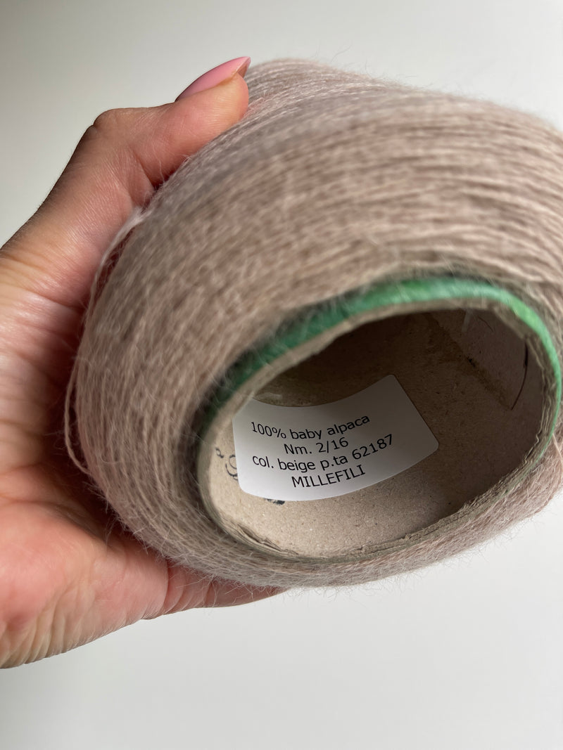 100% Baby alpaca Mauve mist
