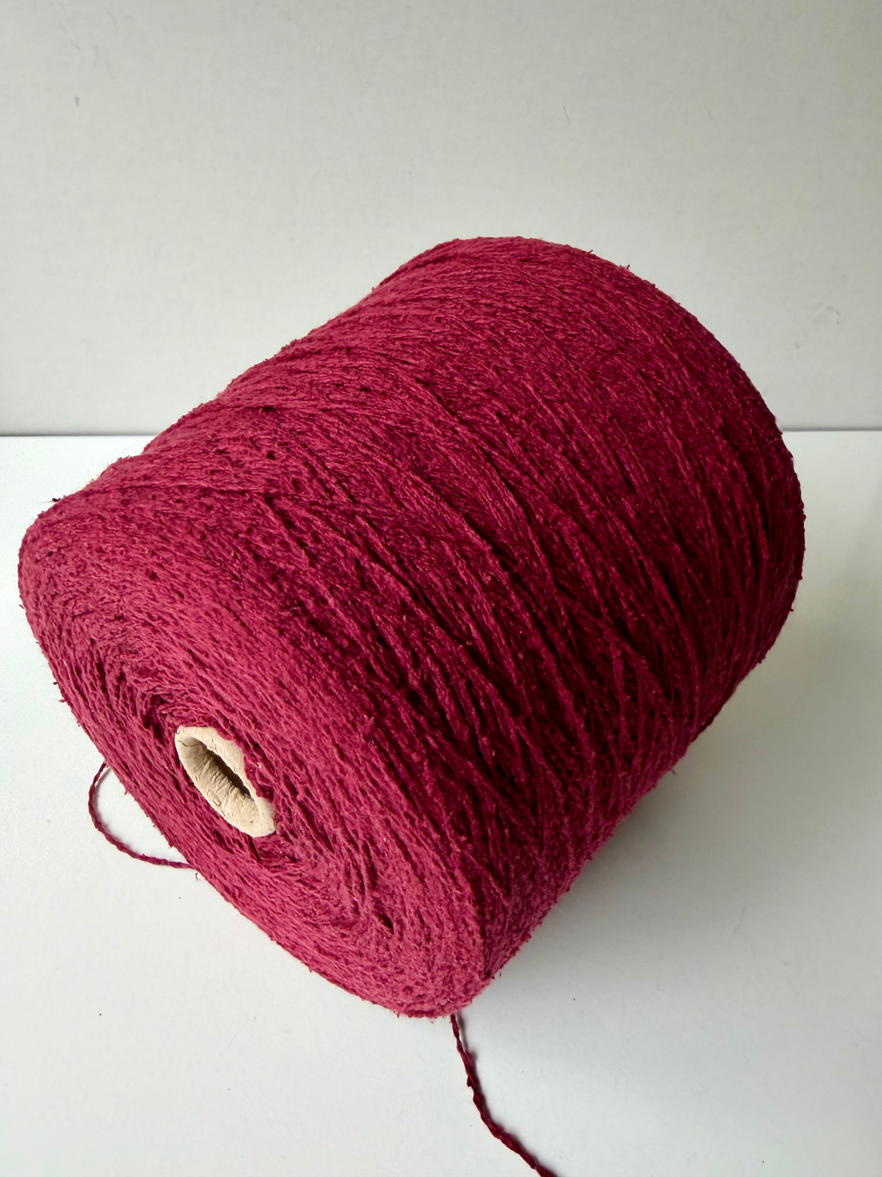 Seta Bourette Maroon
