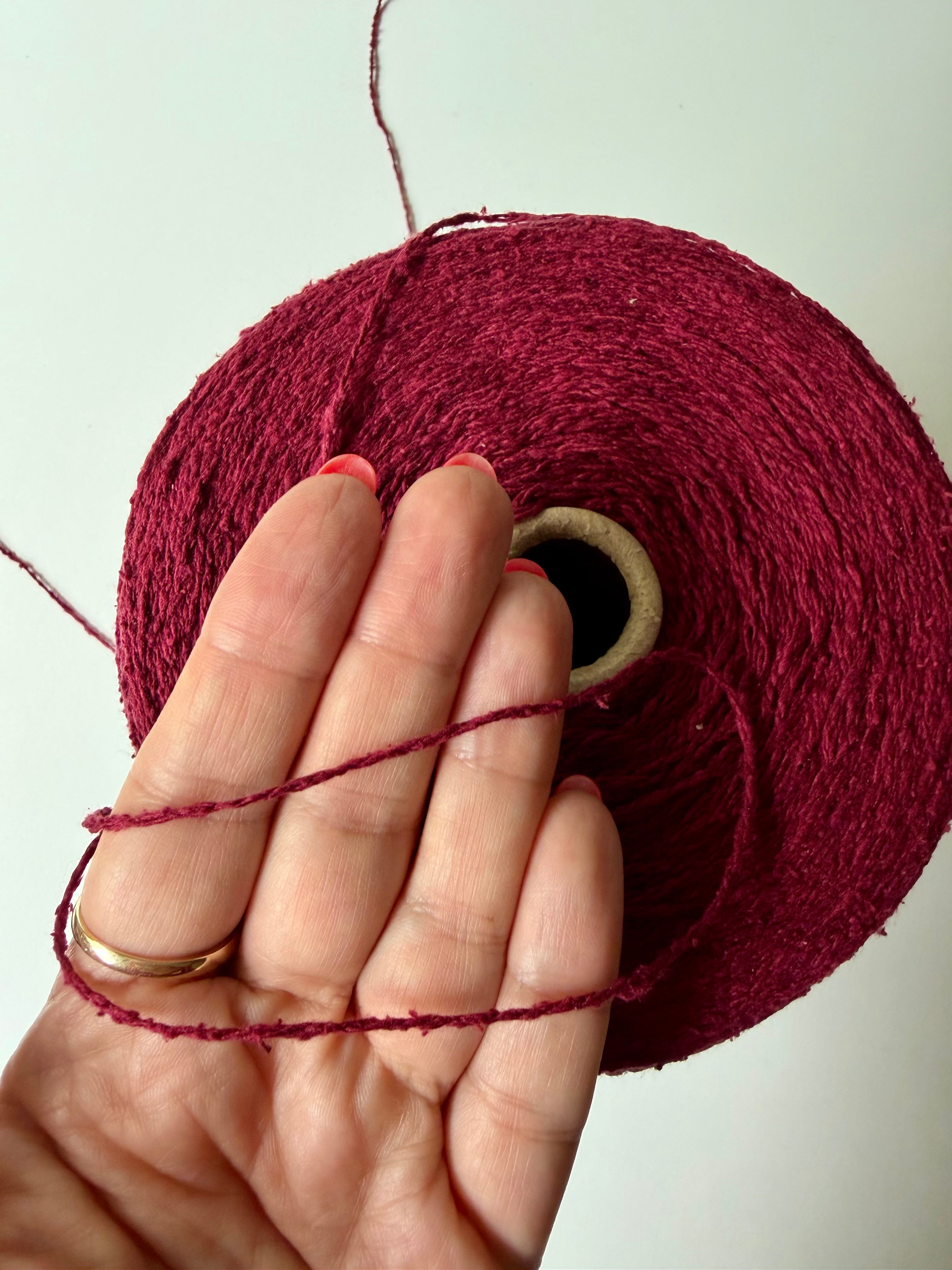Seta Bourette Maroon
