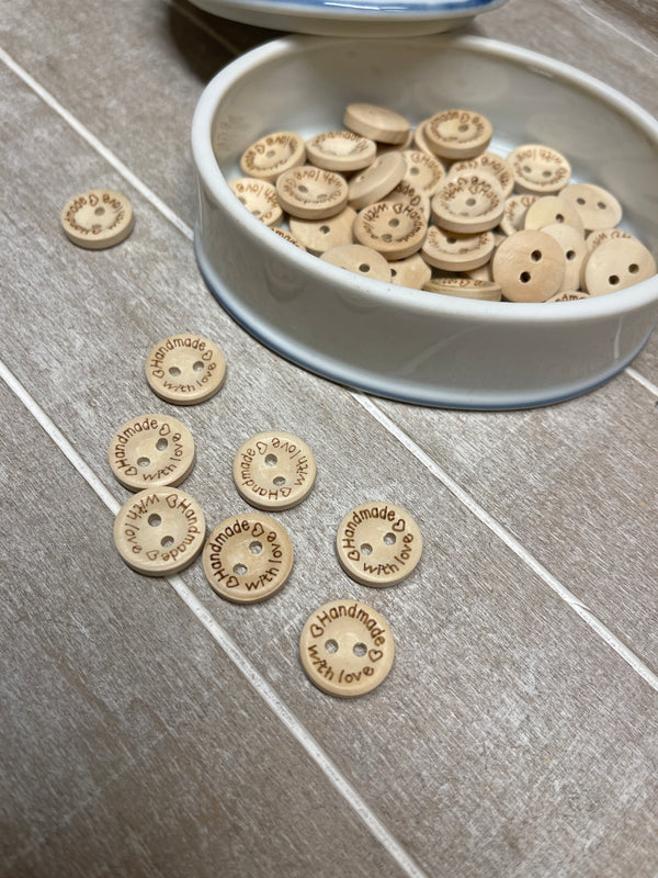 Wooden buttons round