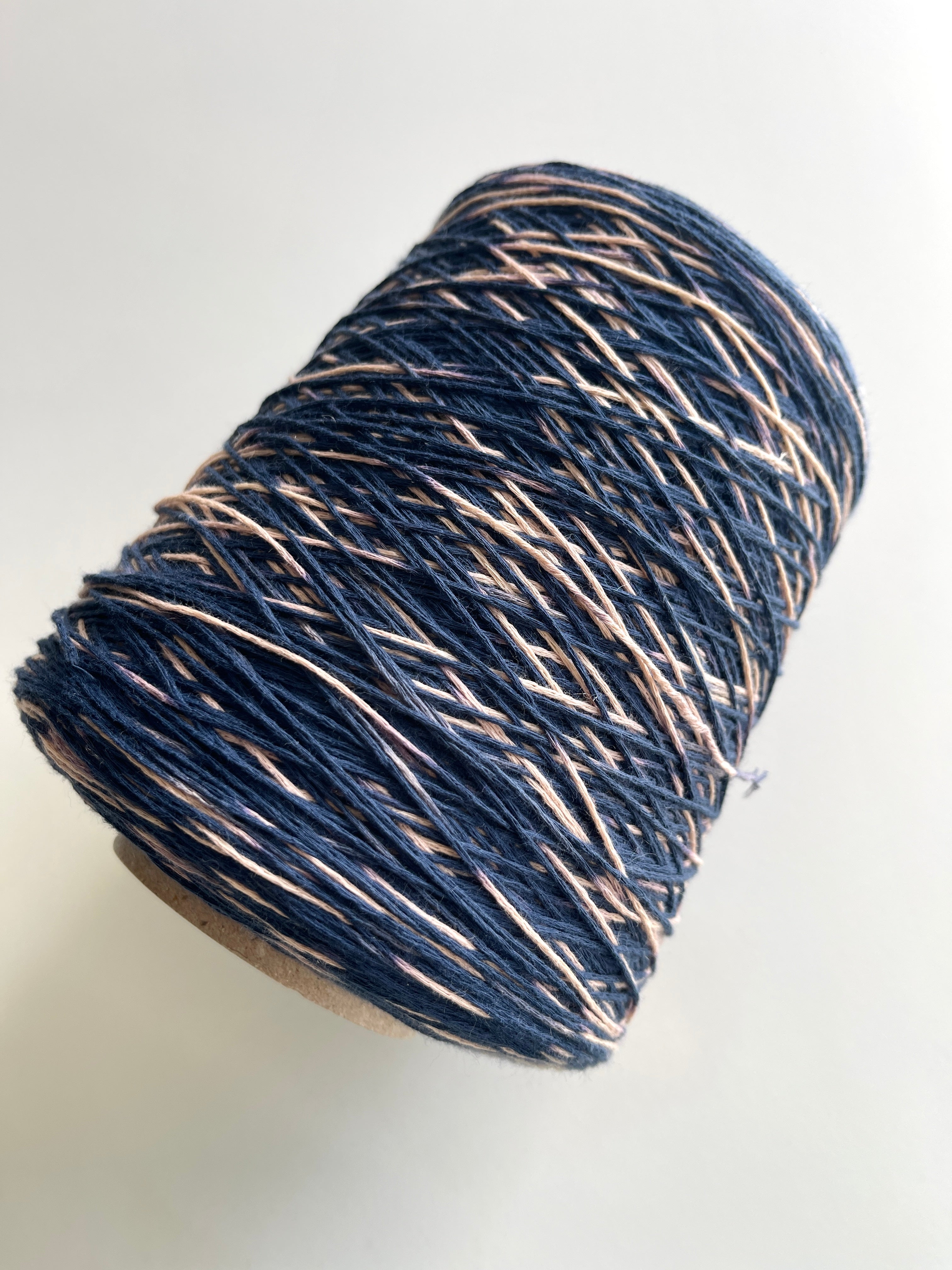 Cotton soft blue/beige melange