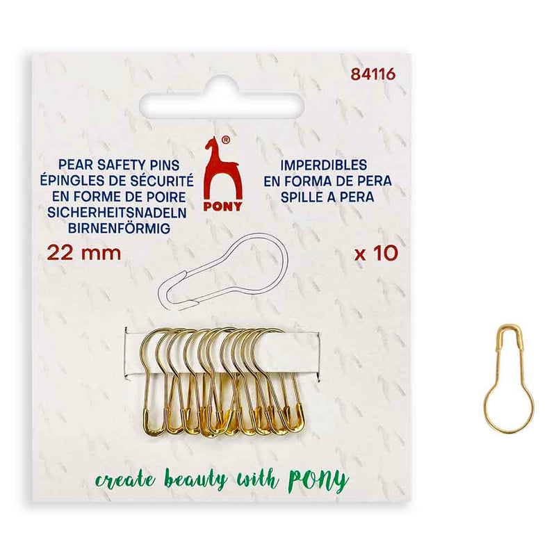 Pony Safety pins brass