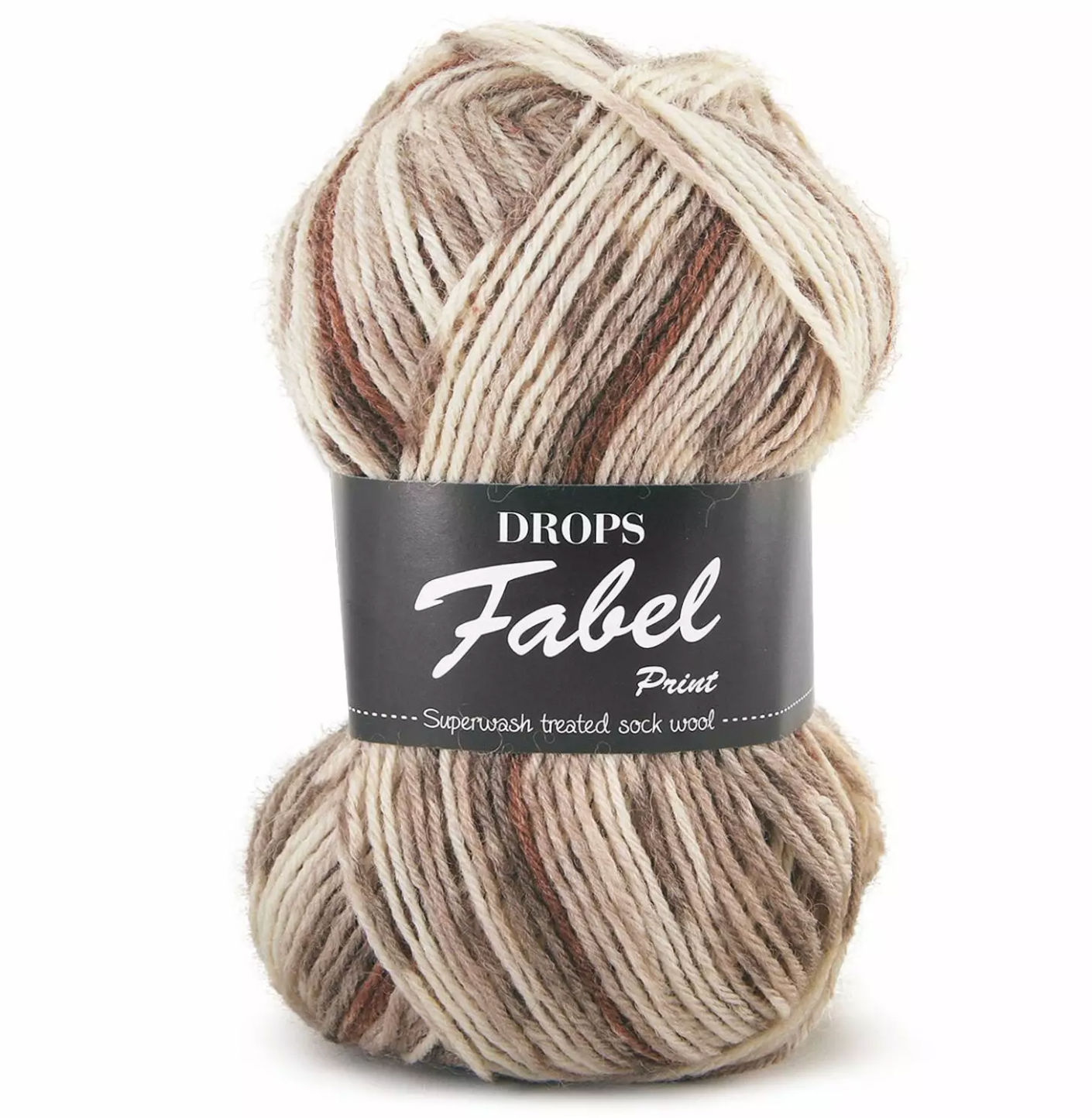 DROPS Fabel Print 912 soft chocolate