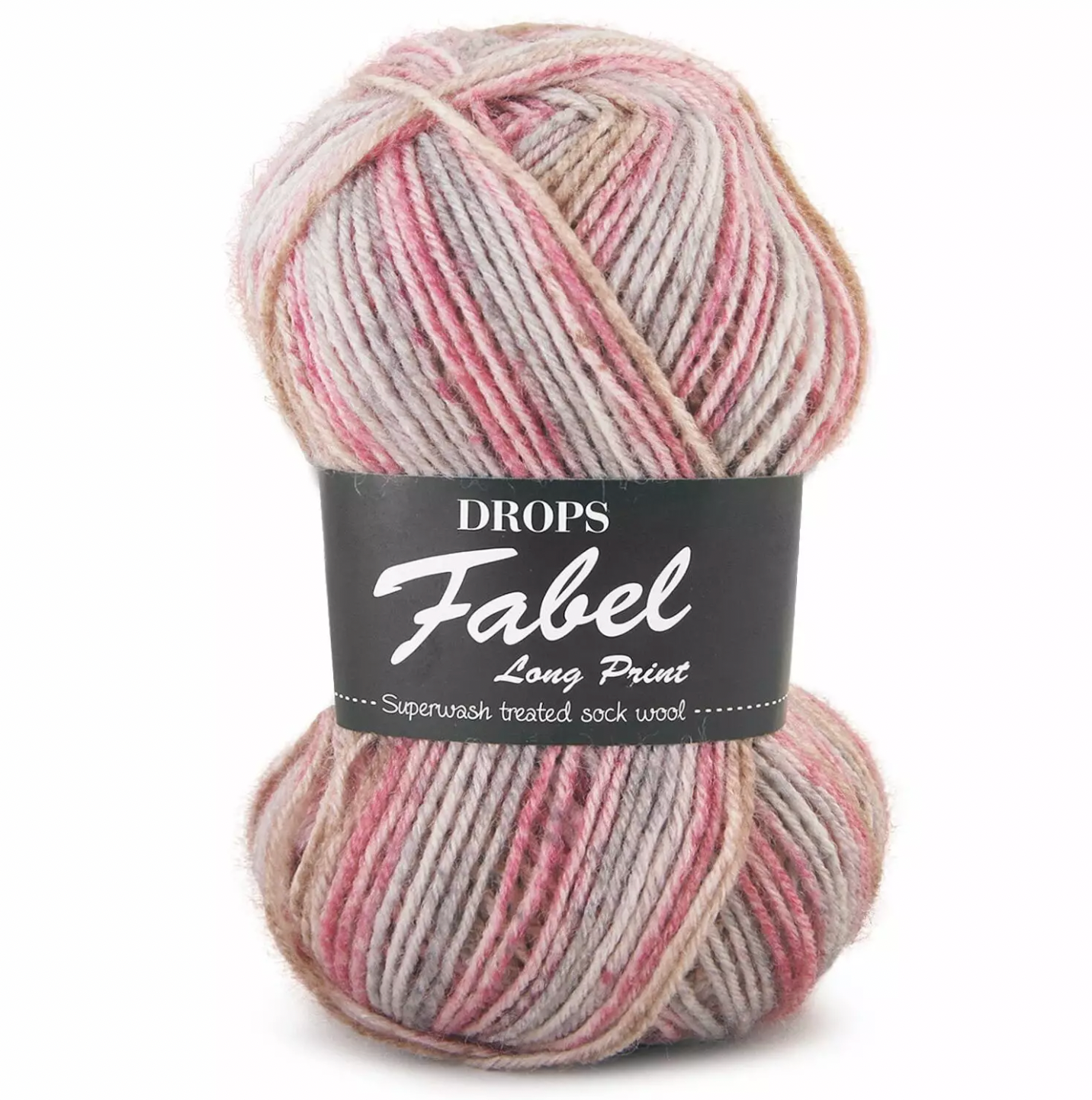 DROPS Fabel Long Print 623 rose mist