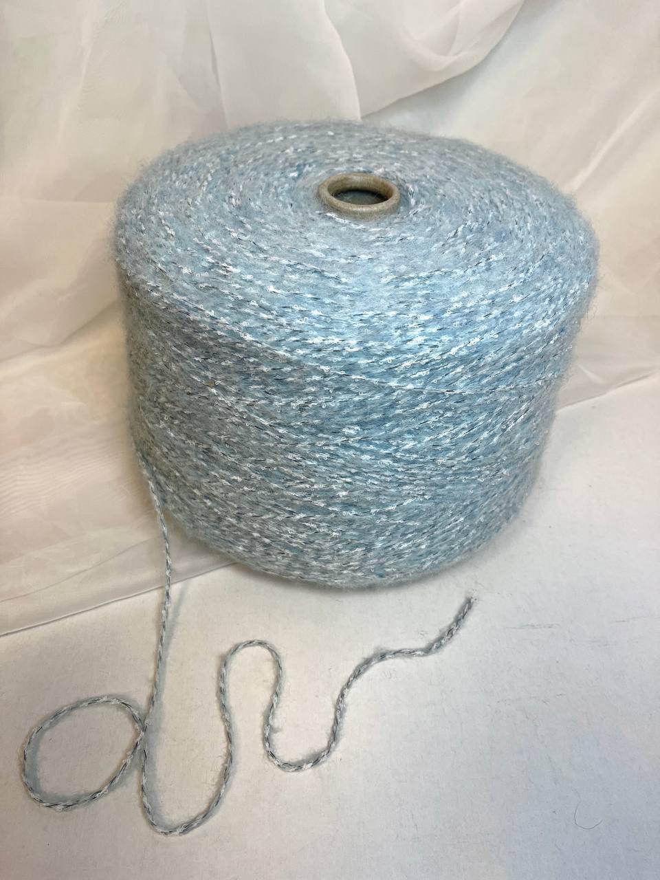 Pamela Cofil Light Blue on White