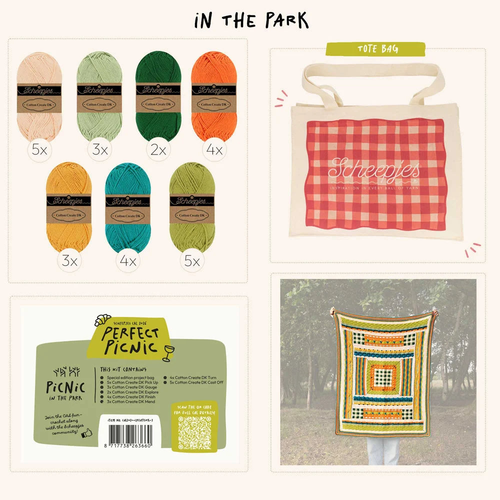 Scheepjes CAL 2026 kit Cotton Create DK -  Perfect Picnic In the park