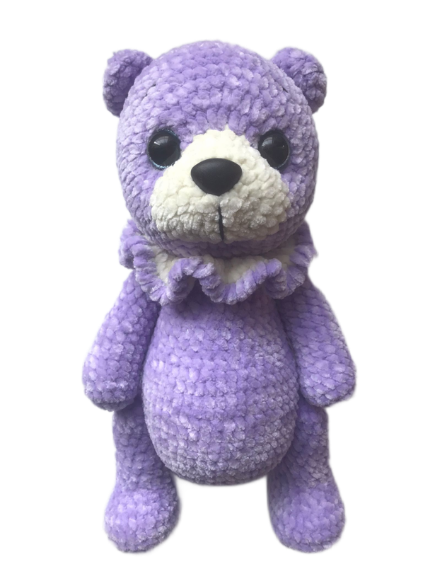 Crochet KIT (YARN + PDF) "Bear with a collar"