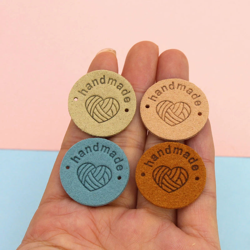 20Pcs Handmade Tags For Handmade Label Kawaii Sewing Leather Tags