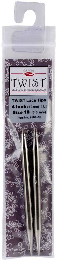 ChiaoGoo Twist SS Lace Tips 4 inch (10 cm) length various sizes