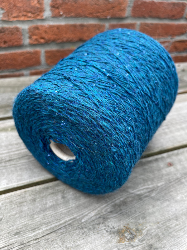 Polvere green-blue with micro sequins
