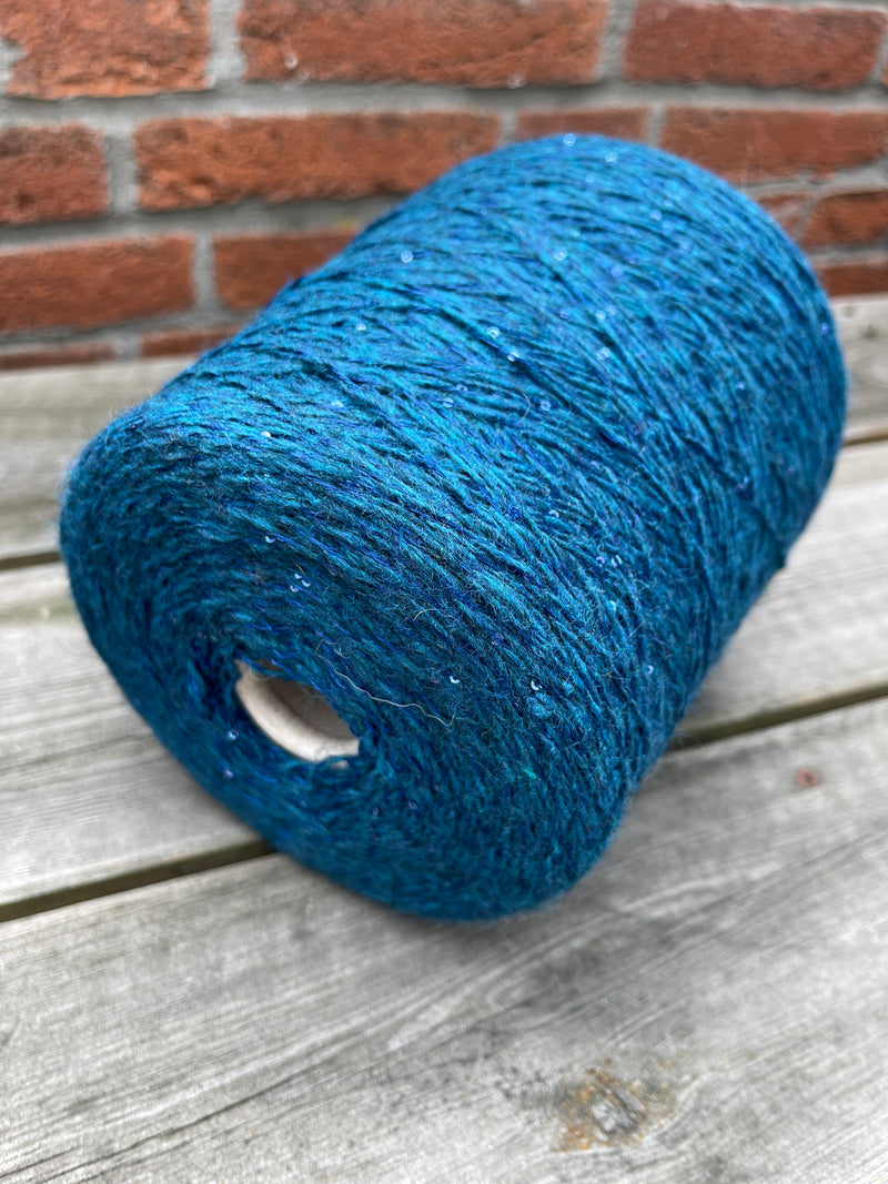 Polvere green-blue with micro sequins