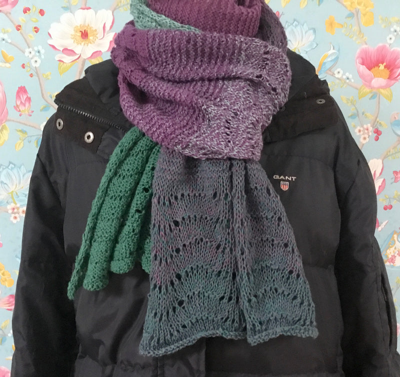 FREE knitting pattern 'Scheepjes Woolly whirl scarf'