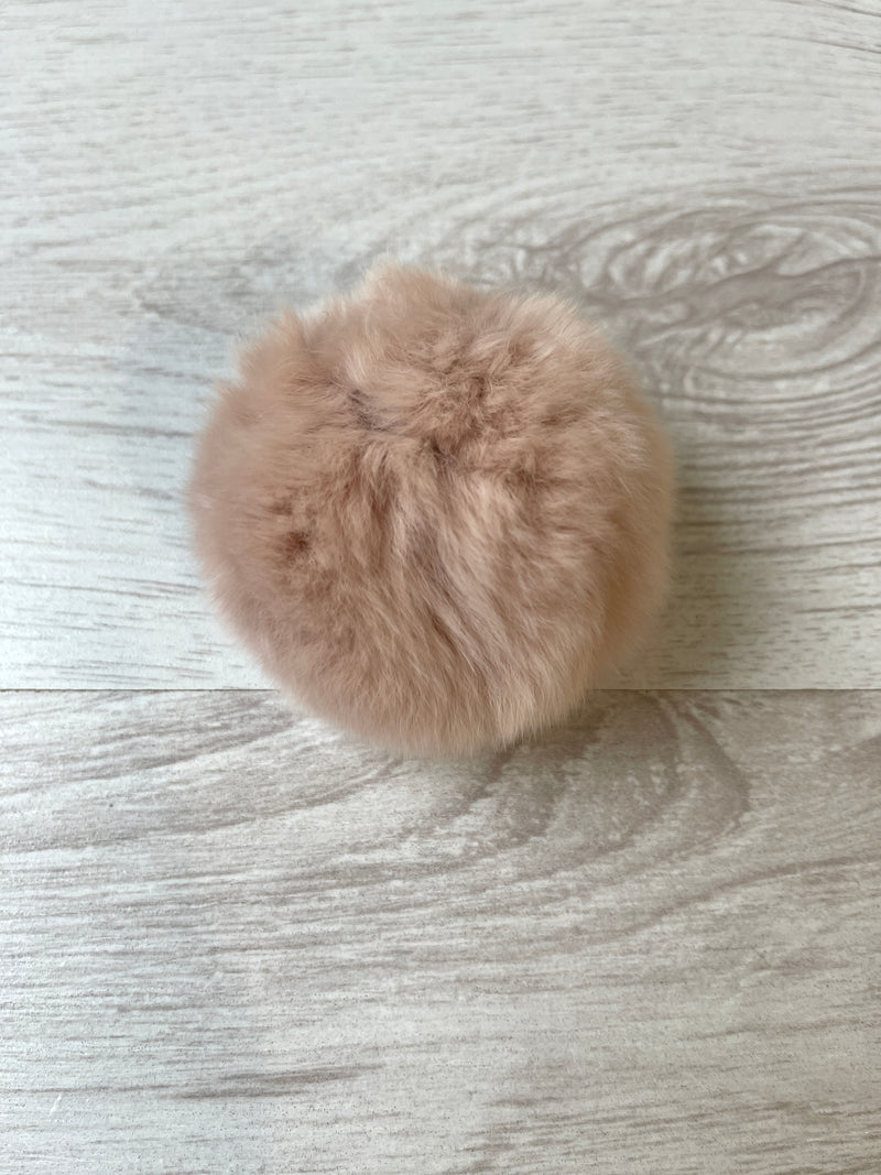 Rabbit Fur Pompom 100% Natural (pink)